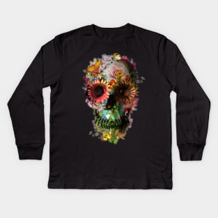 Gardening Skull Kids Long Sleeve T-Shirt